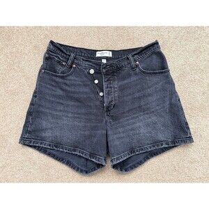 Abercrombie & Fitch The Dad Short High Rise Size 30 / 10 Curve Love Black Gray